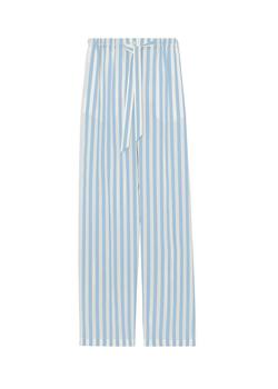 Burberry | Striped silk wide-leg trousers商品图片,满$1享8.9折, 满折