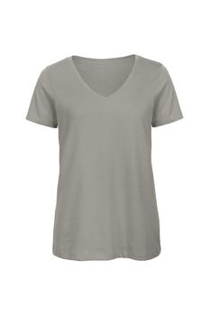 PRIVATE WHITE V.C., B&C | B&C Womens/Ladies Favourite Organic Cotton V-Neck T-Shirt (Light Grey)商品图片 9.1折