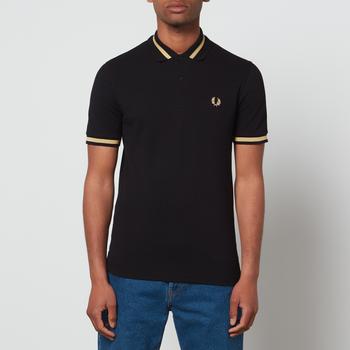Fred Perry | Fred Perry Men's Made In England Single Tipped Polo Shirt - Black/Champagne商品图片,