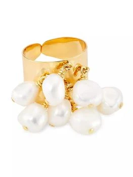 NEST Jewelry | 22K Gold-Plated & Baroque Pearls Ring,商家Saks Fifth Avenue,价格¥1454