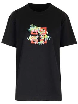 Givenchy | Givenchy 4G Flower Printed Crewneck T-Shirt 8.6折, 独家减免邮费