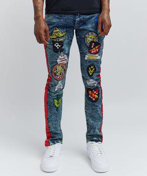 Reason Clothing | Service Graphic Patch Side Stripe Jeans商品图片,3.1折×额外8折, 额外八折