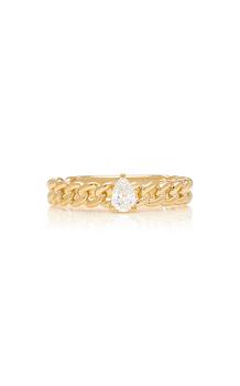商品Anita Ko - Women's 18K Yellow Gold Diamond Chain Link Ring - Gold - Moda Operandi - Gifts For Her图片