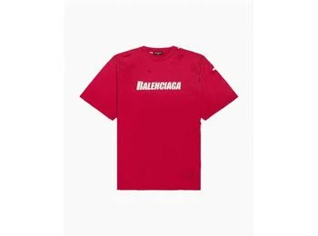 Balenciaga | T-Shirt - Destroyed Flatground - Raspberry,商家The Village Outlet,价格¥2185