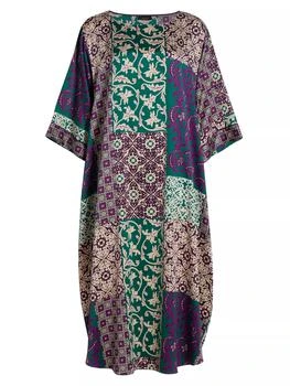 Natori | Tapestry Patchwork Caftan,商家Saks Fifth Avenue,价格¥1462