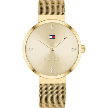 tommy hilfiger手表价格, Tommy Hilfiger | Women's Gold-Tone Stainless Steel Mesh Bracelet Watch 35mm商品图片 6折