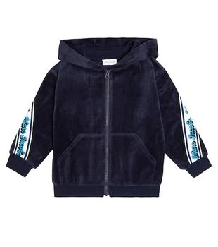 Marc Jacobs | Logo velvet hoodie,商家MyTheresa,价格¥710