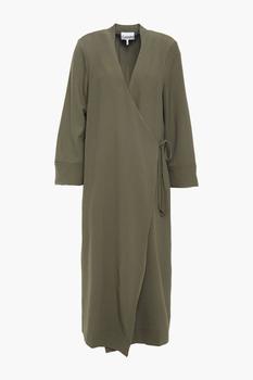 ganni dress, Ganni | Crepe midi wrap dress商品图片 2.9折