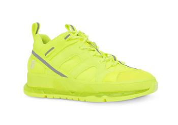 推荐Ladies Fluorescent Yellow Nylon And Cotton Union Sneakers商品