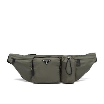 Prada | 【预售3-7天】PRADA/普拉达 21年秋冬 男士森林绿色尼龙皮革运动腰包2VL056_2DMG_F0414_V_WNO商品图片,7.9折, 包邮包税