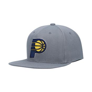 Mitchell and Ness | Men's Charcoal Indiana Pacers Central Snapback Hat商品图片,