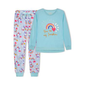 Sleep On It | Big Girls Jersey Top and Minky Fleece Jogger Pants, 2 Piece Set商品图片,6折×额外8折, 独家减免邮费, 额外八折