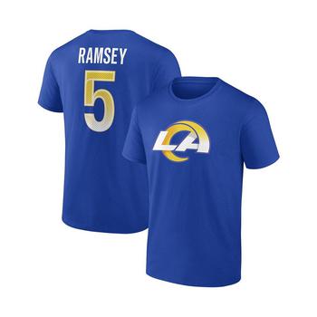 推荐Men's Jalen Ramsey Royal Los Angeles Rams Player Icon T-shirt商品