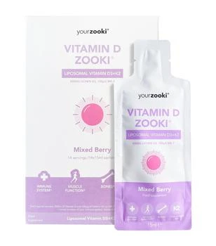 YourZooki | Liposomal Vitamin D3 + K2 Zooki (14 x 15ml),商家Harrods HK,价格¥223