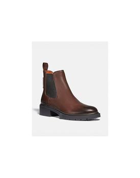 蔻驰女鞋, Coach | Coach Lyden Leather Bootie 5, Colour: Walnut商品图片 