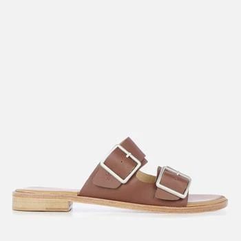 推荐EMU Australia Women's Peli Leather Double Strap Sandals - Tawny商品