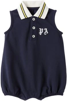 Palm Angels | 海军蓝刺绣婴儿连体衣,商家SSENSE CN,价格¥783