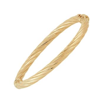 商品Italian Gold | Twist Hinge Bangle Bracelet in 14k Gold or White Gold,商家Macy's,价格¥6206图片