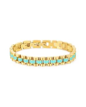 Luv AJ | Timepiece Bracelet- Turquoise Blue- Gold,商家Premium Outlets,价格¥324