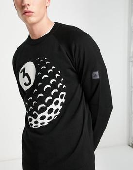 商品Adidas | adidas Golf Adicross ball logo knitted jumper in black,商家ASOS,价格¥640图片