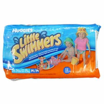 商品Huggies Little Swimmers Disposable Unisex Swimpants, Medium, 24-34 Lbs - 11 Ea/Pack, 8 Pack图片