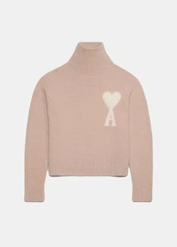 推荐AMI ALEXANDRE MATTIUSSI Pink Ami de Coeur Cloud Turtleneck商品