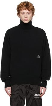 Ambush | Black Wool Zip-Up Turtleneck商品图片,