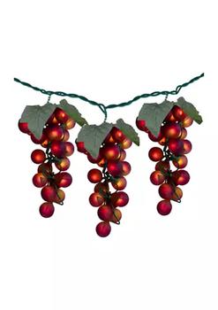 推荐100-Count Red Winery Grape Patio Novelty Christmas Light Set 5ft Green Wire商品