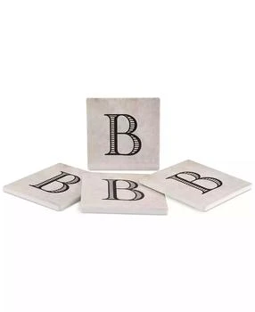 Thirstystone | Vintage Monogram 4-Pc. Coaster Set,商家Macy's,价格¥60