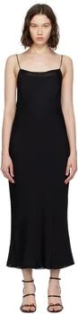Totême | Black Satin Slip Midi Dress,商家SSENSE HK,价格¥7498
