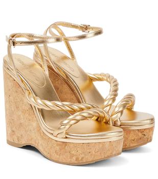 product Diosa 130 metallic leather wedge sandals image
