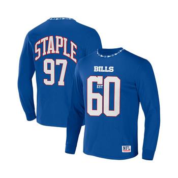 推荐Men's NFL X Staple Royal Buffalo Bills Core Long Sleeve Jersey Style T-shirt商品