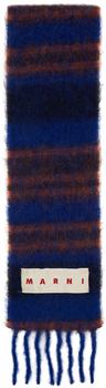 Marni | Blue Alpaca Stripe Scarf商品图片,额外8.5折, 独家减免邮费, 额外八五折