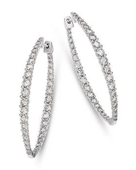 Bloomingdale's | Diamond Inside Out Medium Hoop Earrings in 14K White Gold, 3.0 ct. t.w.,商家Bloomingdale's,价格¥68839