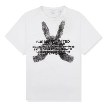 推荐Burberry Montage Print White T Shirt商品