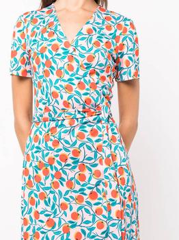 Diane von Furstenberg | Julian Printed Silk Jersey Wrap Dress In Nectarine商品图片,5.7折, 独家减免邮费