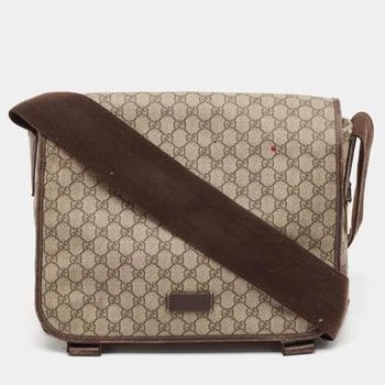 [二手商品] Gucci | Gucci Beige/Brown GG Supreme Canvas and Leather Diaper Messenger Bag,商家The Luxury Closet,价格¥3706