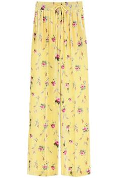 RED Valentino | Red valentino sweet roses print velvet trousers商品图片,4.3折