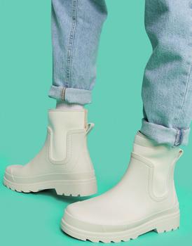 ASOS | ASOS DESIGN ankle length wellington boot in beige商品图片,