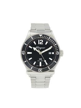 菲拉格慕手表, Salvatore Ferragamo | 44MM Stainless Steel Analog Bracelet Watch商品图片 5折×额外9折, 额外九折