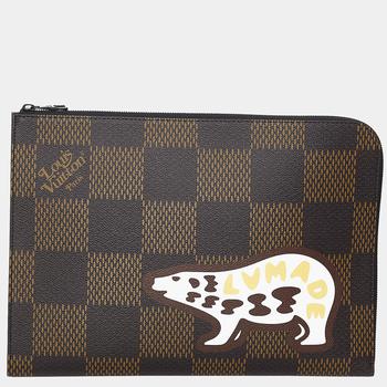 路易威登女包包包, [二手商品] Louis Vuitton | Louis Vuitton Brown Damier Ebene Nigo Bear Clutch Bag商品图片 9折