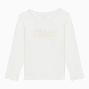 推荐White crewneck T-shirt with logo商品