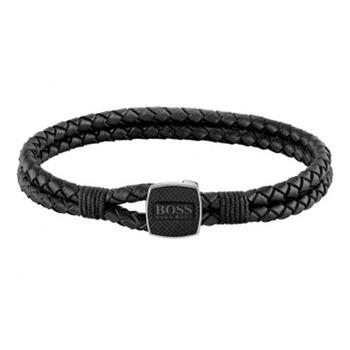推荐BOSS Gents Seal Black Leather Bracelet商品