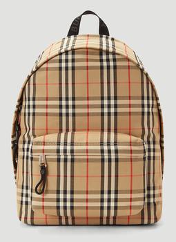 burberry双肩包评价, Burberry | Vintage-Check Canvas Backpack in Beige商品图片 