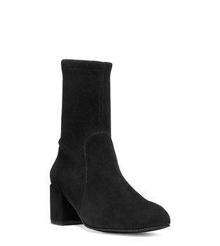 stuart weitzman凉鞋, Stuart Weitzman | ODETTA CITY 50系列 麂皮短靴 黑色商品图片 4折