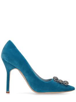 Manolo Blahnik, Manolo Blahnik | 105mm Hangisi Velvet Pumps商品图片 额外8.5折, 额外八五折