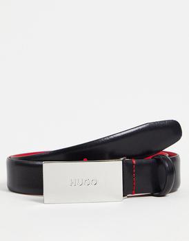 Hugo Boss | Hugo metal buckle belt in black商品图片,额外9.5折, 额外九五折