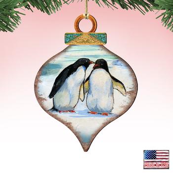 商品Designocracy | Designocracy Penguins Drop - 8035382 Wooden Ornaments Set of 2,商家Premium Outlets,价格¥196图片