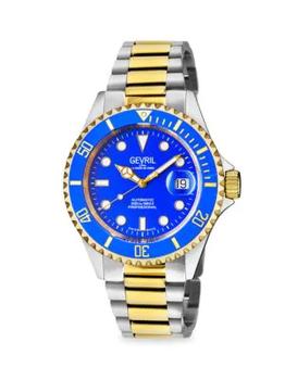 Gevril | Wall Street 43MM Goldtone Stainless Steel Swiss Automatic Bracelet Watch商品图片,4折
