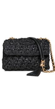 tory burch fleming真假, Tory Burch | Tory Burch Fleming Raffia Small Convertible Shoulder Bag商品图片 6折